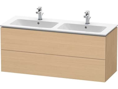 Duravit L-cube 51'' Two Drawer Natural Oak Matt Wall-Mounted Vanity Unit DURLC625803030