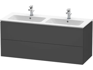 Duravit L-cube 51'' Two Drawer Graphite Matt Wall-Mounted Vanity Unit DURLC625804949