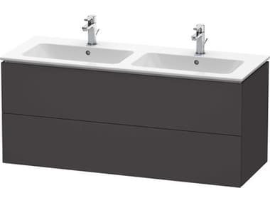 Duravit L-cube 51'' Two Drawer Graphite Super Matt Wall-Mounted Vanity Unit DURLC625808080