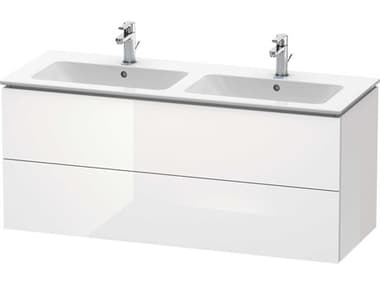 Duravit L-cube 51'' Two Drawer White High Gloss (Lacquer) Wall-Mounted Vanity Unit DURLC625808585