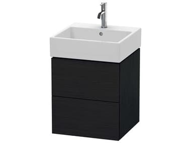 Duravit L-cube 19'' Two Drawer Black Oak Matt Wall-Mounted Vanity Unit DURLC627401616