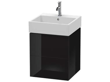 Duravit L-cube 19'' Two Drawer Black High Gloss Wall-Mounted Vanity Unit DURLC627404040