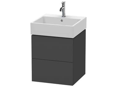 Duravit L-cube 19'' Two Drawer Graphite Super Matt Wall-Mounted Vanity Unit DURLC627408080