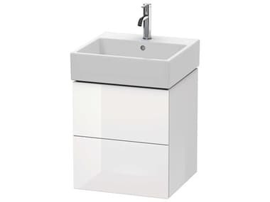 Duravit L-cube 19'' Two Drawer White High Gloss (Lacquer) Wall-Mounted Vanity Unit DURLC627408585