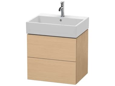 Duravit L-cube 23'' Two Drawer Natural Oak Matt Wall-Mounted Vanity Unit DURLC627503030
