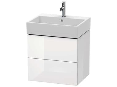 Duravit L-cube 23'' Two Drawer White High Gloss (Lacquer) Wall-Mounted Vanity Unit DURLC627508585