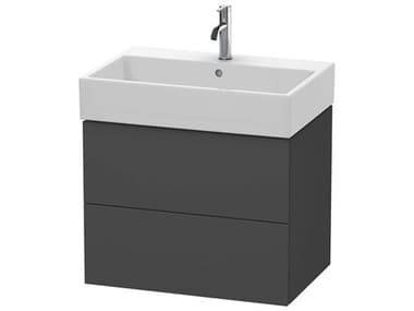 Duravit L-cube 27'' Two Drawer Graphite Matt Wall-Mounted Vanity Unit DURLC627604949