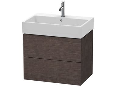 Duravit L-cube 27'' Two Drawer Dark Brushed Oak Matt Wall-Mounted Vanity Unit DURLC627607272