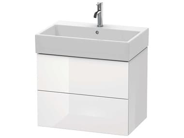 Duravit L-cube 27'' Two Drawer White High Gloss (Lacquer) Wall-Mounted Vanity Unit DURLC627608585