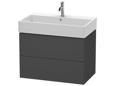Duravit L-cube 31'' Two Drawer Graphite Matt Wall-Mounted Vanity Unit DURLC627704949