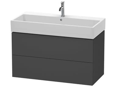 Duravit L-cube 39'' Two Drawer Graphite Matt Wall-Mounted Vanity Unit DURLC627804949