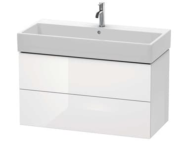 Duravit L-cube 39'' Two Drawer White High Gloss (Lacquer) Wall-Mounted Vanity Unit DURLC627808585