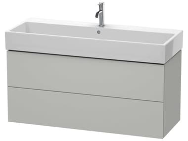 Duravit L-cube 47'' Two Drawer Concrete Gray Matt Wall-Mounted Vanity Unit DURLC627900707
