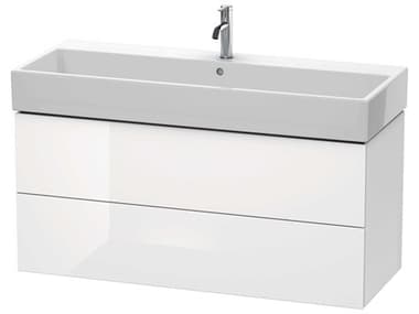 Duravit L-cube 47'' Two Drawer White High Gloss Wall-Mounted Vanity Unit DURLC627902222