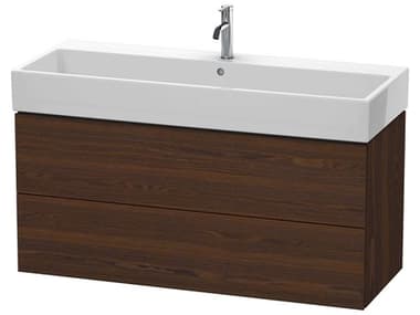 Duravit L-cube 47'' Two Drawer Walnut (Brushed) Matt Wall-Mounted Vanity Unit DURLC627906969