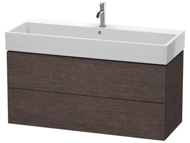 Duravit L-cube 47'' Two Drawer Dark Brushed Oak Matt Wall-Mounted Vanity Unit DURLC627907272