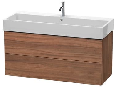 Duravit L-cube 47'' Two Drawer Walnut Matt Wall-Mounted Vanity Unit DURLC627907979