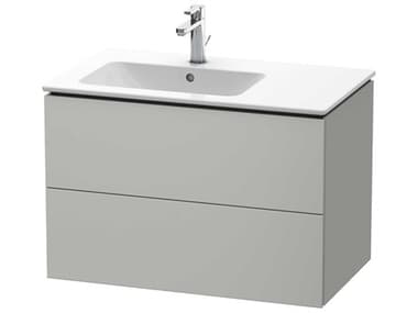 Duravit L-cube 32'' Two Drawer Concrete Gray Matt Wall-Mounted Vanity Unit DURLC629100707