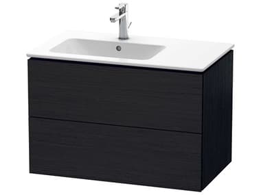 Duravit L-cube 32'' Two Drawer Black Oak Matt Wall-Mounted Vanity Unit DURLC629101616