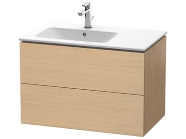Duravit L-cube 32'' Two Drawer Natural Oak Matt Wall-Mounted Vanity Unit DURLC629103030