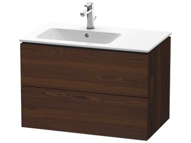 Duravit L-cube 32'' Two Drawer Walnut (Brushed) Matt Wall-Mounted Vanity Unit DURLC629106969