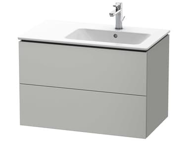 Duravit L-cube 32'' Two Drawer Concrete Gray Matt Wall-Mounted Vanity Unit DURLC629200707