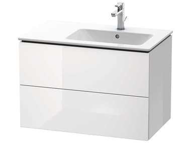 Duravit L-cube 32'' Two Drawer White High Gloss Wall-Mounted Vanity Unit DURLC629202222