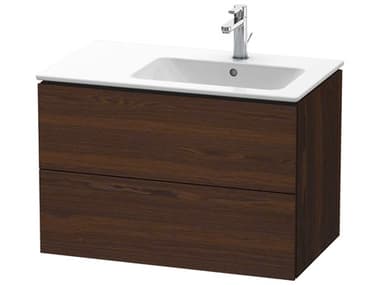 Duravit L-cube 32'' Two Drawer Walnut (Brushed) Matt Wall-Mounted Vanity Unit DURLC629206969