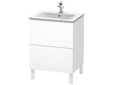 Duravit L-cube 24'' Two Drawer White Matt Wall-Mounted Vanity Unit DURLC662501818
