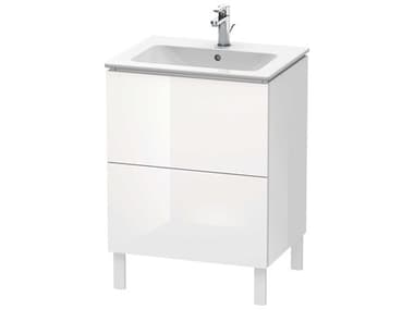 Duravit L-cube 24'' Two Drawer White High Gloss Wall-Mounted Vanity Unit DURLC662502222