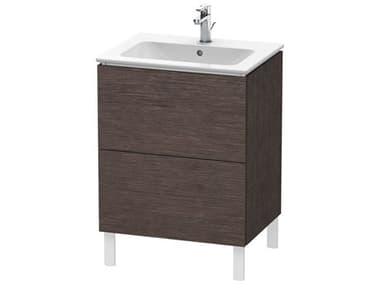 Duravit L-cube 24'' Two Drawer Dark Brushed Oak Matt Wall-Mounted Vanity Unit DURLC662507272