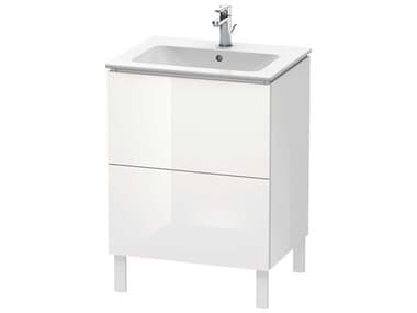Duravit L-cube 24'' Two Drawer White High Gloss (Lacquer) Wall-Mounted Vanity Unit DURLC662508585