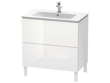 Duravit L-cube 32'' Two Drawer White High Gloss (Lacquer) Wall-Mounted Vanity Unit DURLC662608585