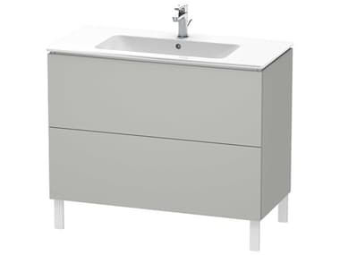 Duravit L-cube 40'' Two Drawer Concrete Gray Matt Wall-Mounted Vanity Unit DURLC662700707