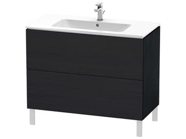 Duravit L-cube 40'' Two Drawer Black Oak Matt Wall-Mounted Vanity Unit DURLC662701616