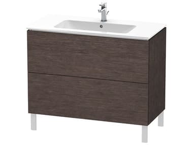 Duravit L-cube 40'' Two Drawer Dark Brushed Oak Matt Wall-Mounted Vanity Unit DURLC662707272