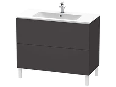Duravit L-cube 40'' Two Drawer Graphite Super Matt Wall-Mounted Vanity Unit DURLC662708080