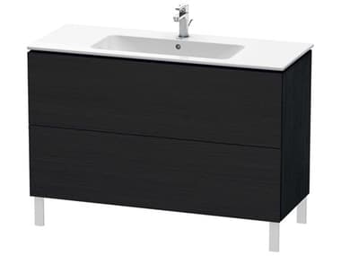 Duravit L-cube 48'' Two Drawer Black Oak Matt Wall-Mounted Vanity Unit DURLC662801616