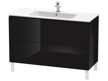 Duravit L-cube 48'' Two Drawer Black High Gloss Wall-Mounted Vanity Unit DURLC662804040