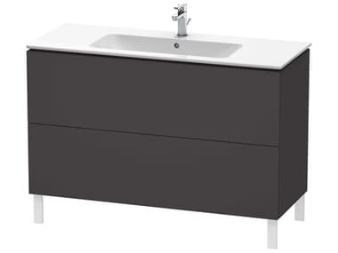 Duravit L-cube 48'' Two Drawer Graphite Super Matt Wall-Mounted Vanity Unit DURLC662808080