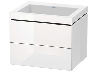 Duravit L-cube 24'' Two Drawer White High Gloss Wall-Mounted Vanity Unit DURLC6926N2222