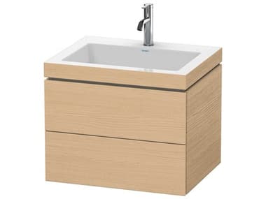 Duravit L-cube 24'' Two Drawer Natural Oak Matt Wall-Mounted Vanity Unit DURLC6926O3030