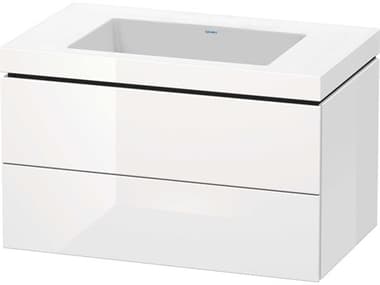 Duravit L-cube 32'' Two Drawer White High Gloss Wall-Mounted Vanity Unit DURLC6927N2222