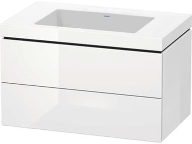 Duravit L-cube 32'' Two Drawer White High Gloss (Lacquer) Wall-Mounted Vanity Unit DURLC6927N8585