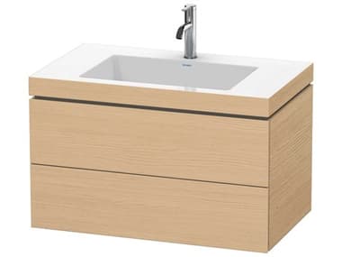 Duravit L-cube 32'' Two Drawer Natural Oak Matt Wall-Mounted Vanity Unit DURLC6927O3030