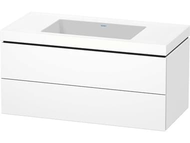 Duravit L-cube 39'' Two Drawer White Matt Wall-Mounted Vanity Unit DURLC6928N1818