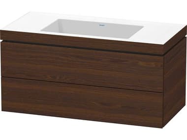 Duravit L-cube 39'' Two Walnut (Brushed) Matt Wall-Mounted Vanity Unit DURLC6928N6969