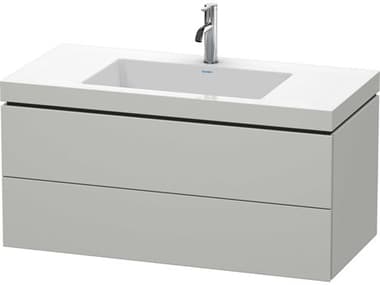 Duravit L-cube 39'' Two Drawer Concrete Gray Matt Wall-Mounted Vanity Unit DURLC6928O0707
