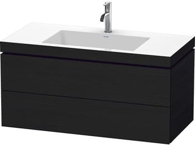 Duravit L-cube 39'' Two Drawer Black Oak Matt Wall-Mounted Vanity Unit DURLC6928O1616