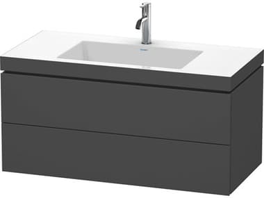 Duravit L-cube 39'' Two Drawer Graphite Matt Wall-Mounted Vanity Unit DURLC6928O4949